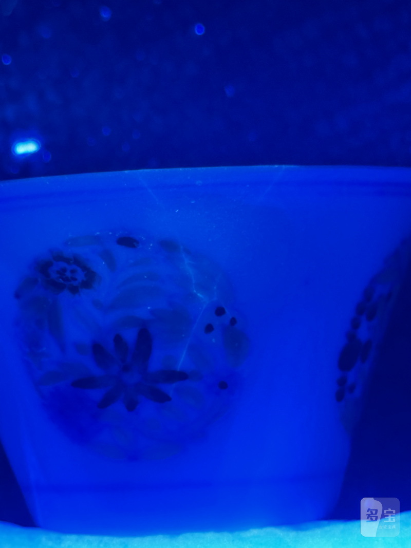 清雍正 斗彩团花纹马蹄杯 - 图12